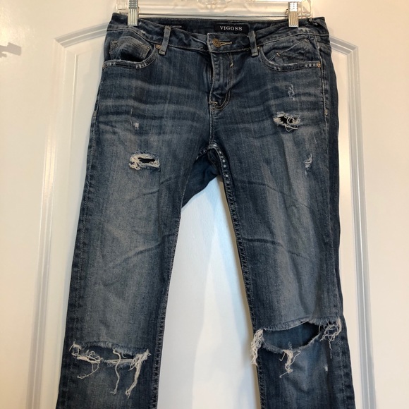 Vigoss Distressed Jeans Size 27 - Picture 2 of 5